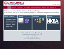 Tablet Screenshot of churchvillekitchenandhomedesign.com